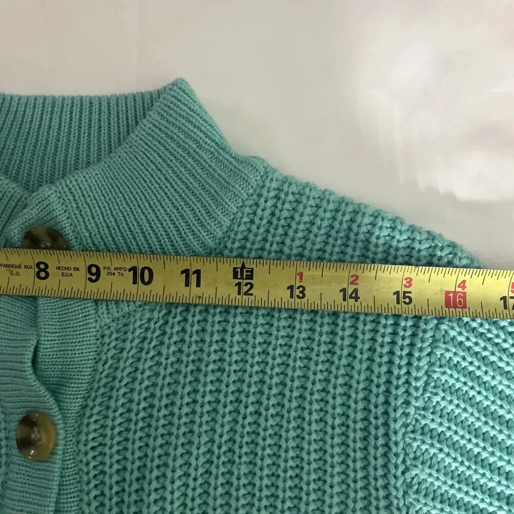 Blair Mint Green Cardigan Sweater Baggy Large
